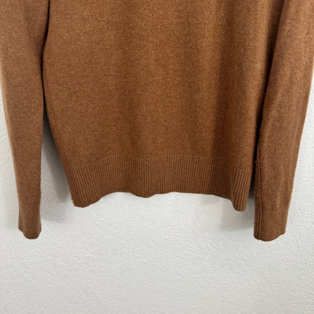 Everlane Cashmere Crew Neck Long Sleeve Pullover Sweater Whiskey Brown XS - Picture 5 of 12